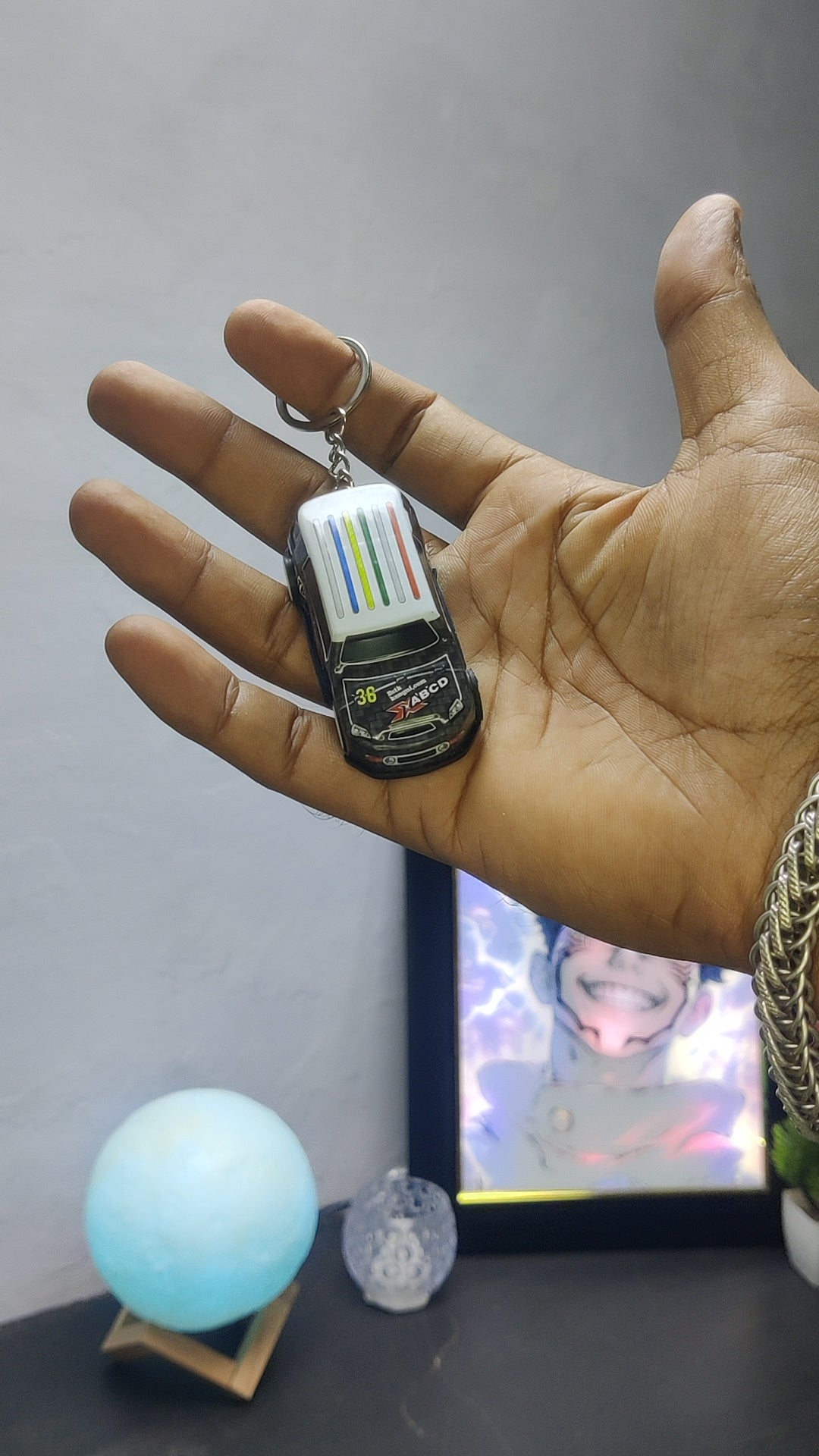 Metal Car Key Chain - Pull Back