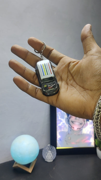 Metal Car Key Chain - Pull Back