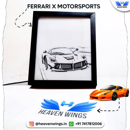 Ferrari X Motorsport- 4D light Art Frame