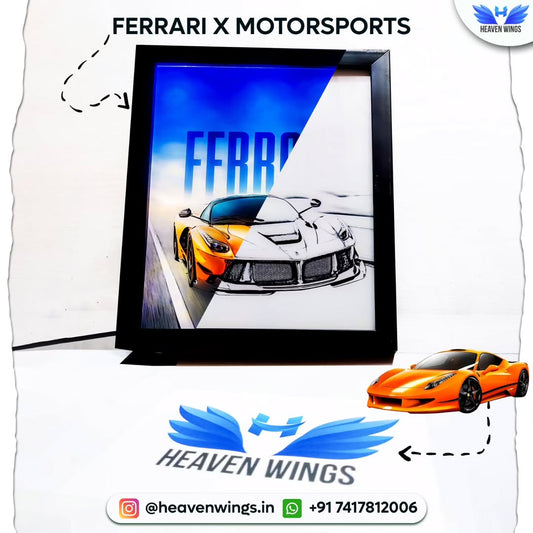 Ferrari X Motorsport- 4D light Art Frame