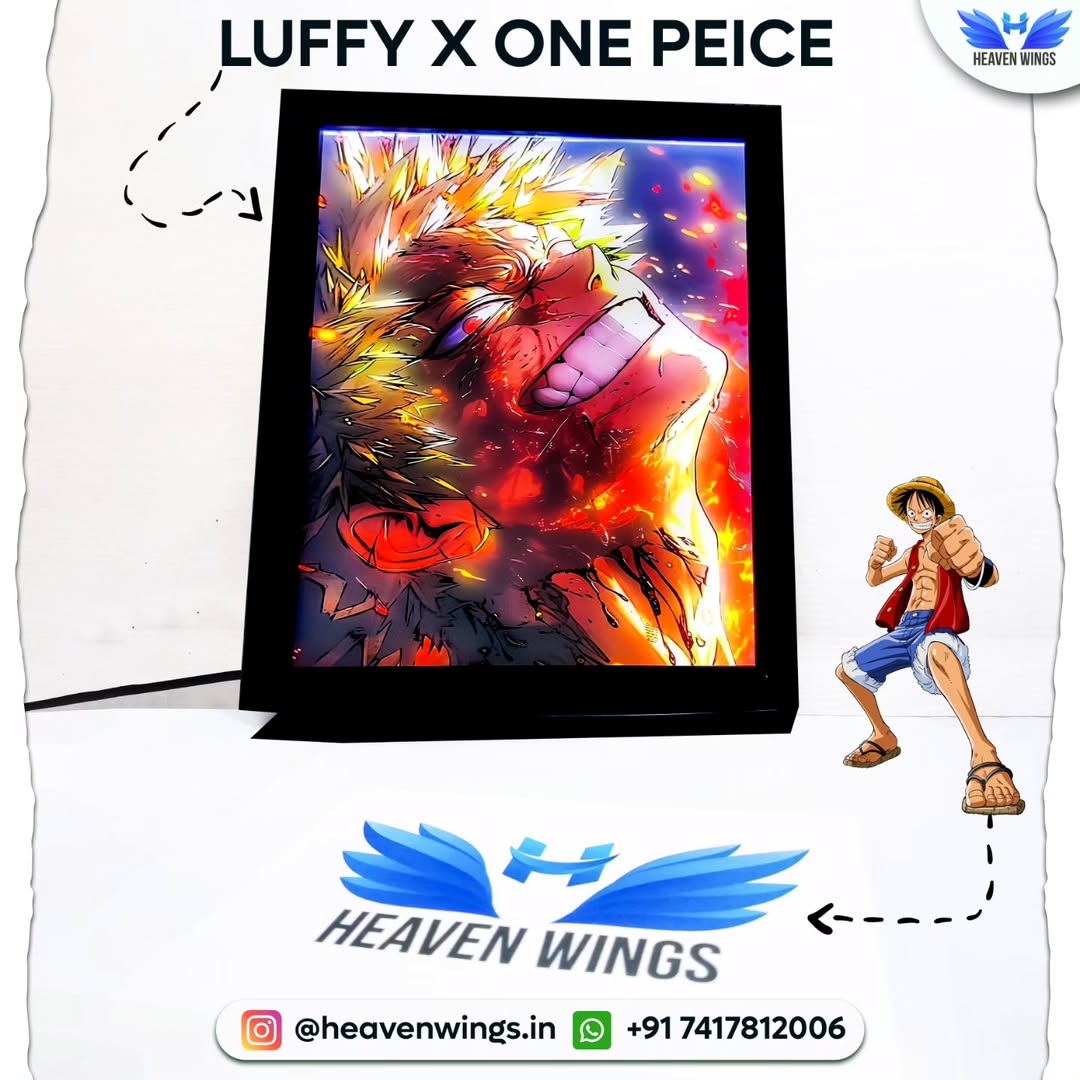 Luffy X One Peice - 4D light Art Frame