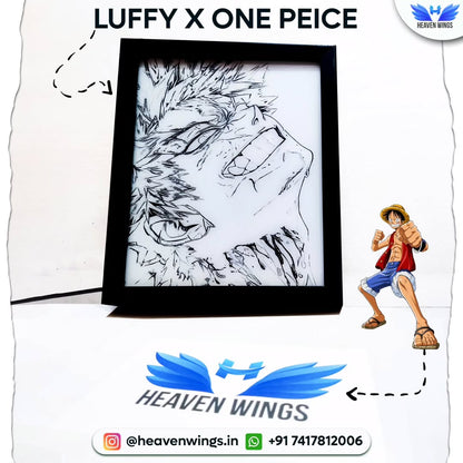 Luffy X One Peice - 4D light Art Frame