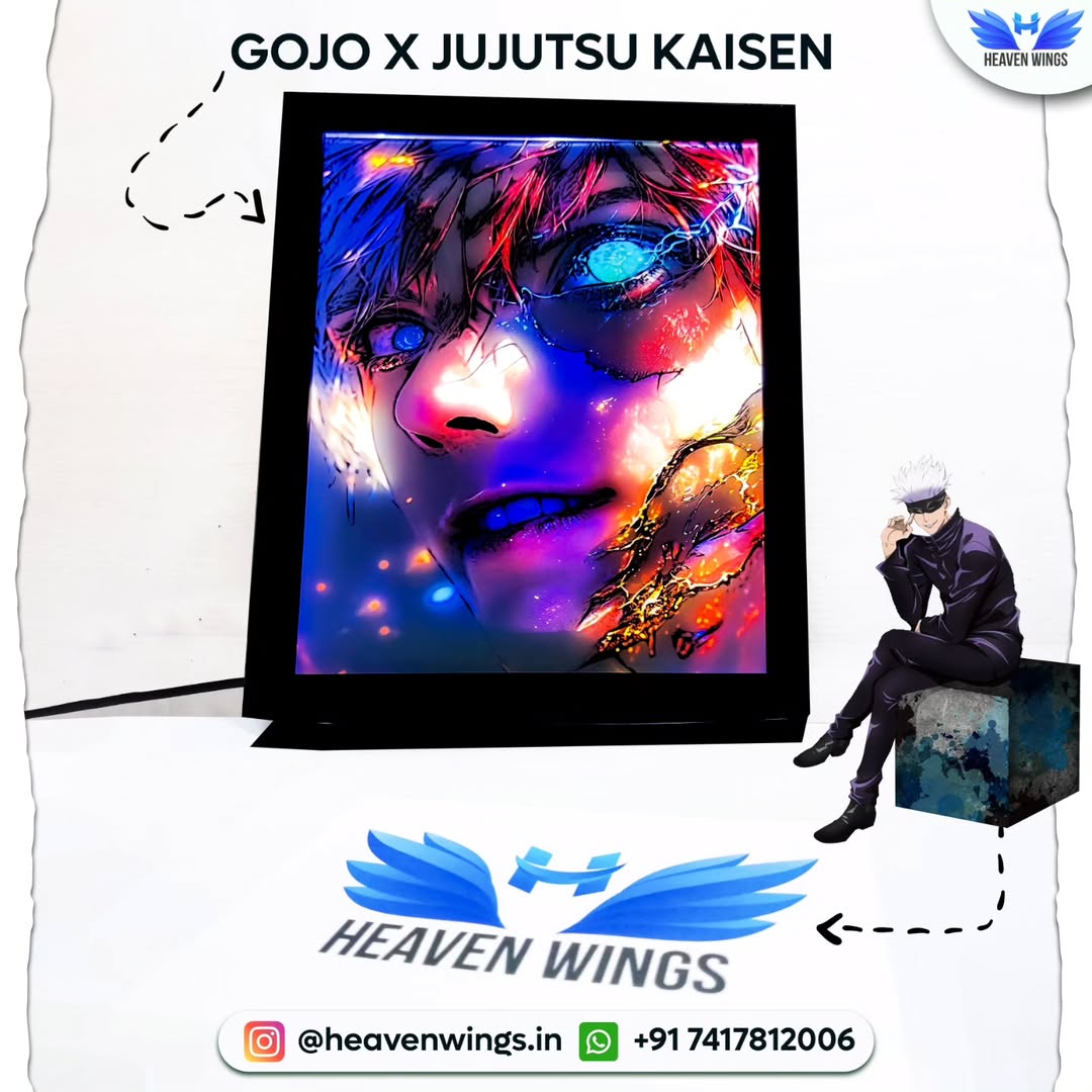 Gojo X Jujutsu Kaisen - 4D light Art Frame