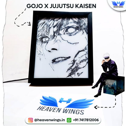Gojo X Jujutsu Kaisen - 4D light Art Frame