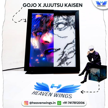 Gojo X Jujutsu Kaisen - 4D light Art Frame