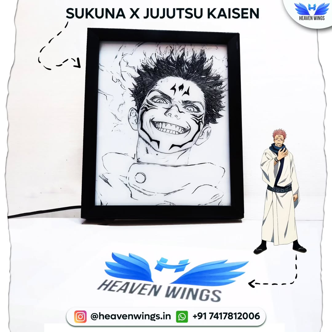 Sukuna X Jujutsu Kaisen - 4D light Art Frame