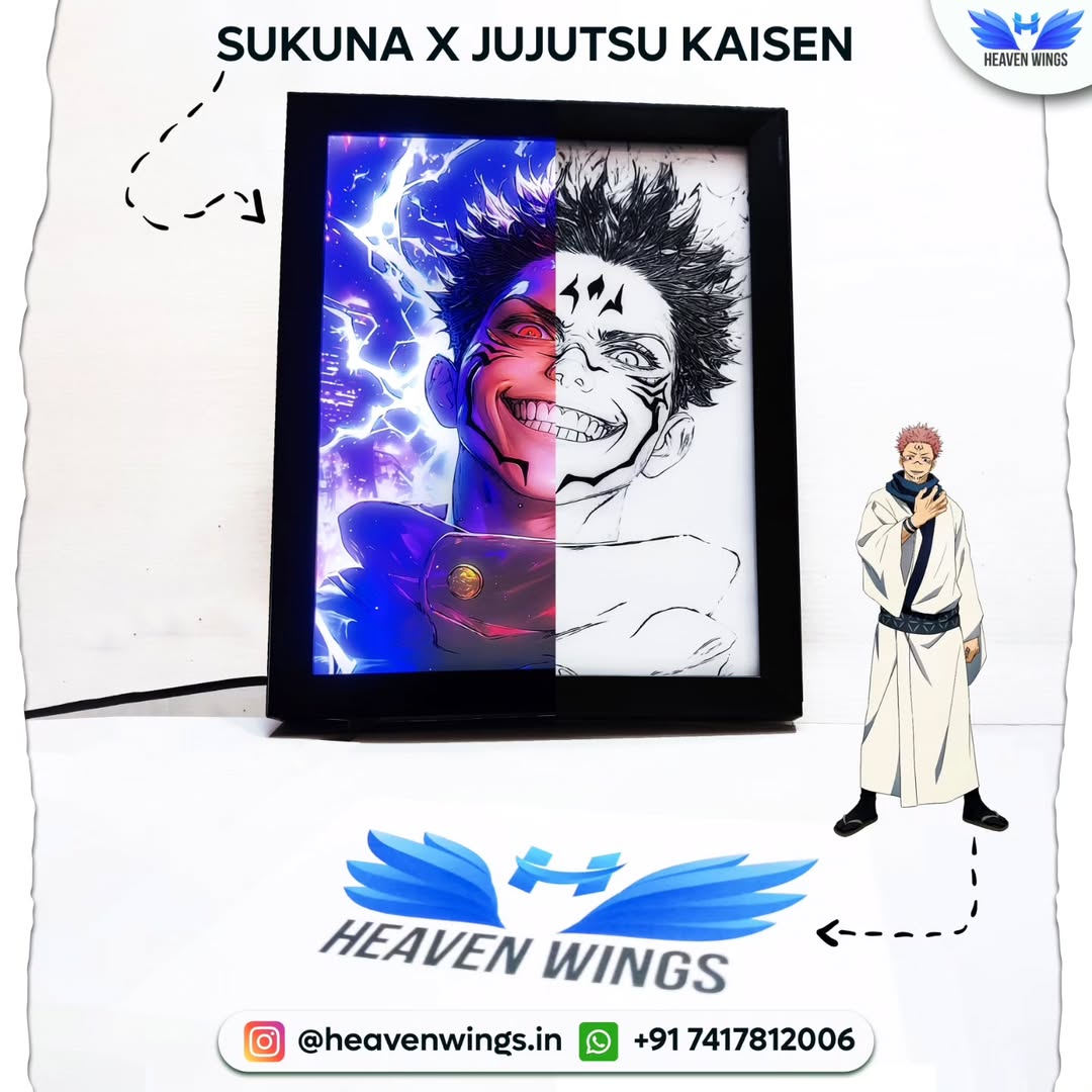 Sukuna X Jujutsu Kaisen - 4D light Art Frame
