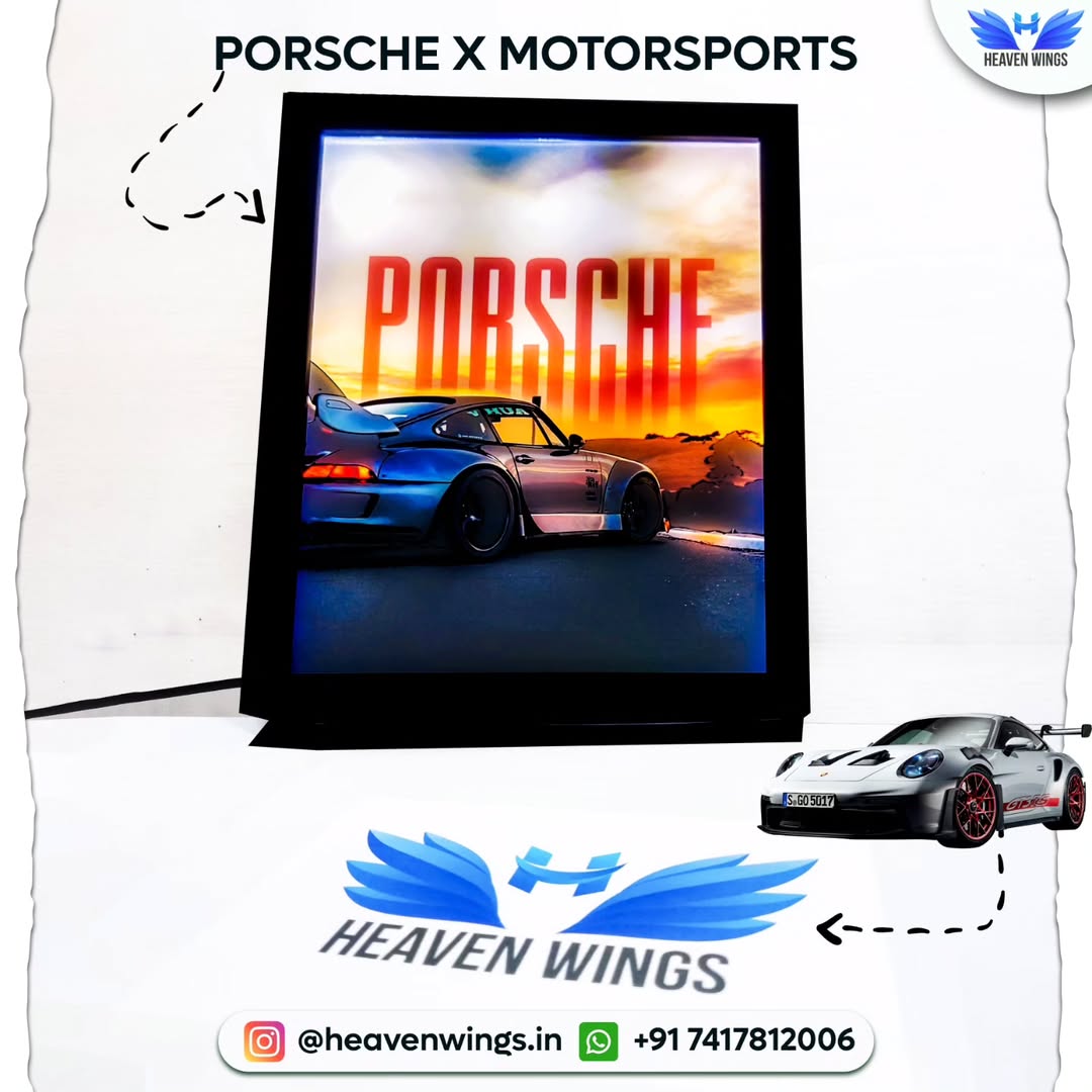 Porsche X Motor Sport - 4D light Art Frame