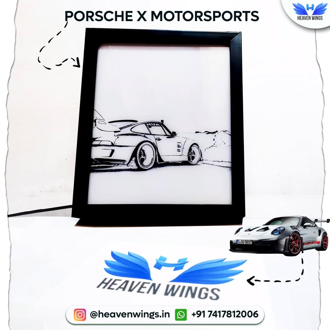 Porsche X Motor Sport - 4D light Art Frame