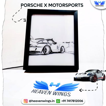 Porsche X Motor Sport - 4D light Art Frame