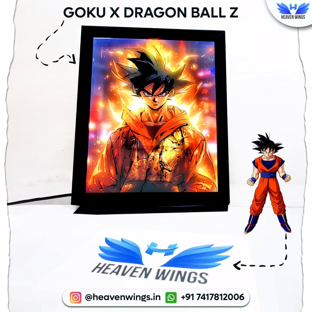 Goku X Dragon Ball Z - 4D light Art Frame