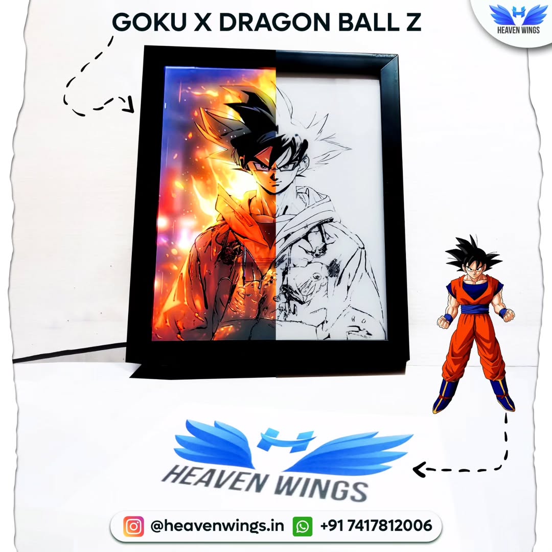 Goku X Dragon Ball Z - 4D light Art Frame