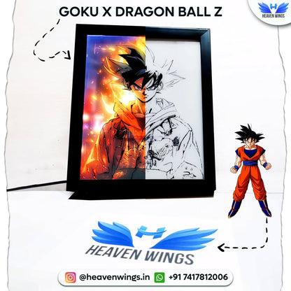 Goku X Dragon Ball Z - 4D light Art Frame