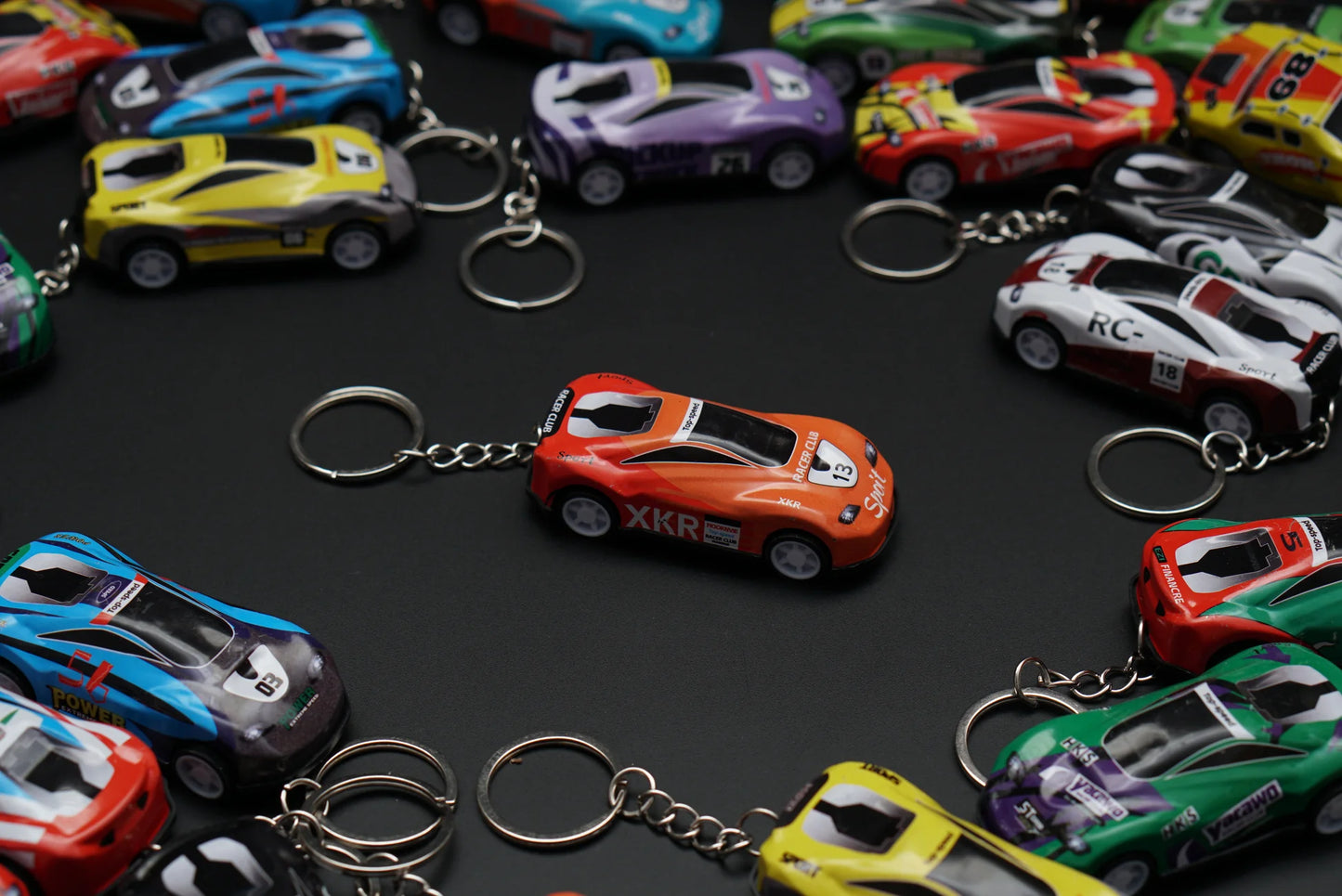 Metal Car Key Chain - Pull Back